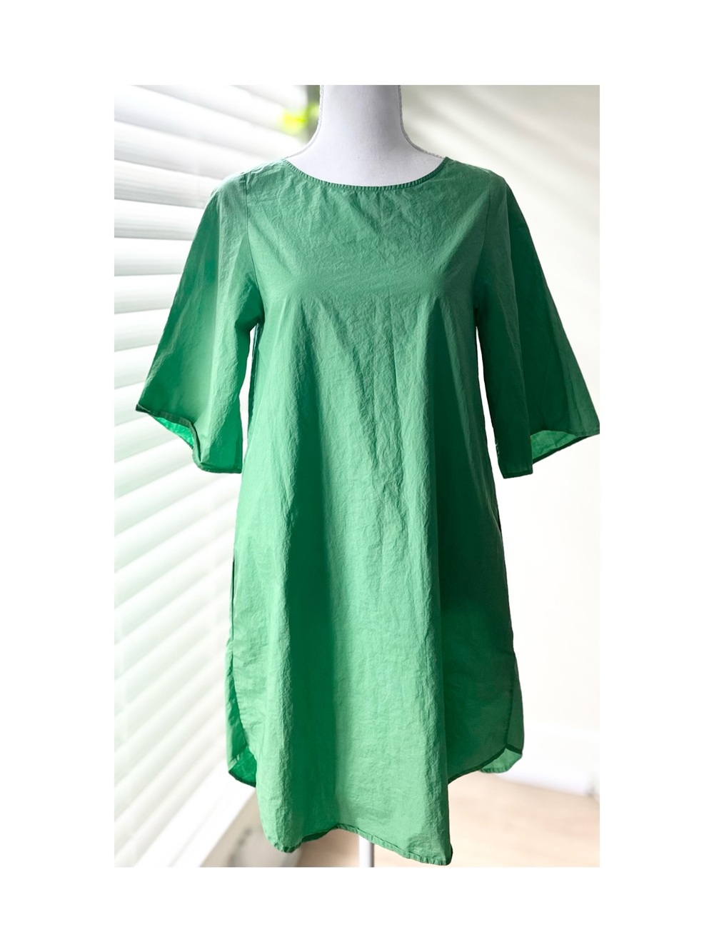 COS Green Dress with Crew Neck